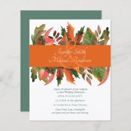 予算の秋の紅葉結婚式の招待