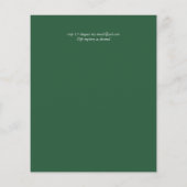 予算の秋の紅葉結婚式の招待 (裏面)