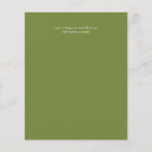 予算の秋の紅葉結婚式の招待 (裏面)