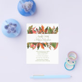 予算の秋の紅葉結婚式の招待 チラシ (シングル)