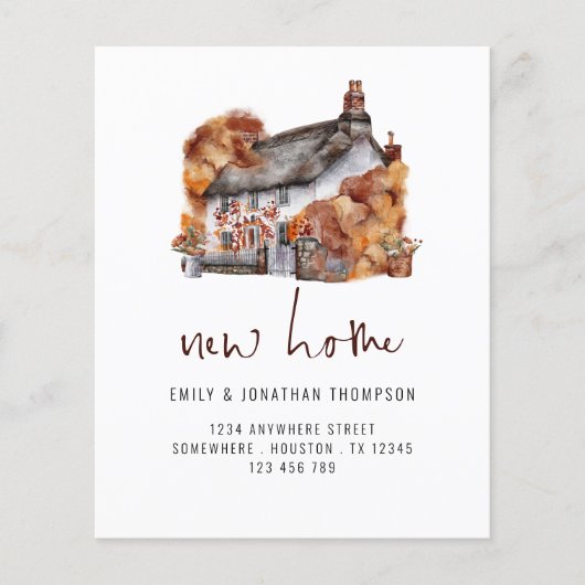 予算の秋の色コテージ新しい自宅住所 (正面)