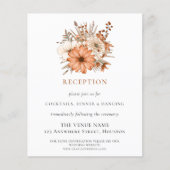 予算の秋の花模様ウェディングレセプション詳細 (正面)