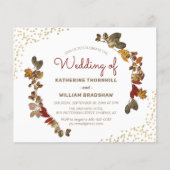 予算の秋結婚式招待状 (正面)