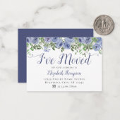 予算の移動フローラほこりっぽい青カードを移動 ノートカード (正面/裏面インサイチュ)