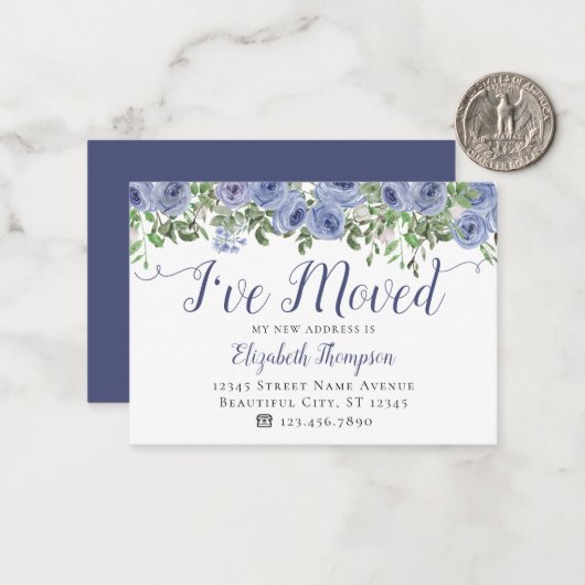 予算の移動フローラほこりっぽい青カードを移動 ノートカード (正面/裏面インサイチュ)