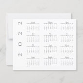 予算の第1クリスマスミセス写真付き2022年カレンダー (裏面)