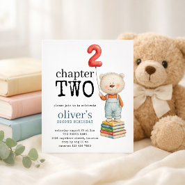 予算の第2章くまの本の少年2歳の誕生日