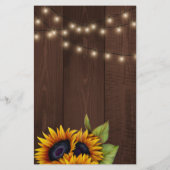 予算の素朴なひまわり赤ちゃんシャワー招待 チラシ (裏面)