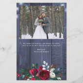 予算の素朴なクリスマスの新婚の写真の休日 チラシ (裏面)