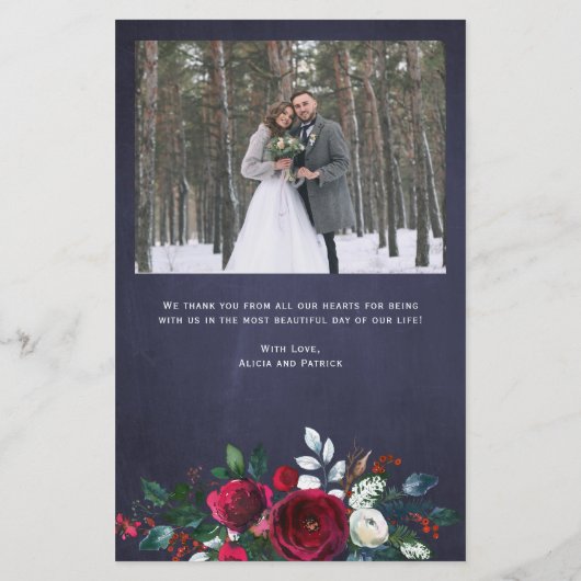 予算の素朴なクリスマス結婚写真の感謝していあなた (裏面)