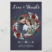 予算の素朴なクリスマス結婚写真の感謝していあなた (正面)