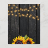 予算の素朴なフローラカップルのシャワー招待 (裏面)