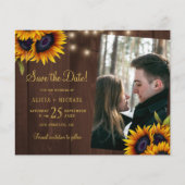 予算の素朴なフローラ写真結婚式の日付を保存 (正面)