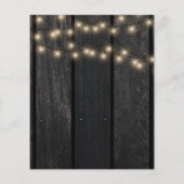 予算の素朴なフローラ誕生日パーティーの招待 (裏面)