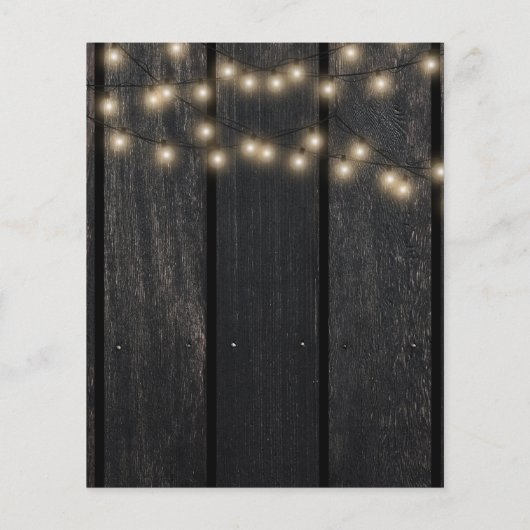 予算の素朴なフローラ誕生日パーティーの招待 (裏面)