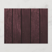 予算の素朴なブルゴーニュのブライダルシャワー招待 (裏面)