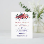 予算の素朴なボヘミアンのブライダルシャワー招待 (スタンド正面)