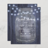 予算の素朴な冬のブライダルシャワー招待 (正面/裏面)