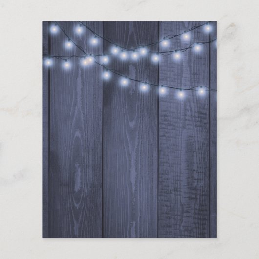 予算の素朴な冬のブライダルシャワー招待 チラシ (裏面)