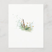 予算の素朴な冬のリース結婚式の日付を保存 (裏面)