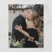 予算の素朴な冬の結婚式PHOTO日付を保存 (裏面)