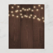 予算の素朴な夏の木のブライダルシャワー招待 (裏面)