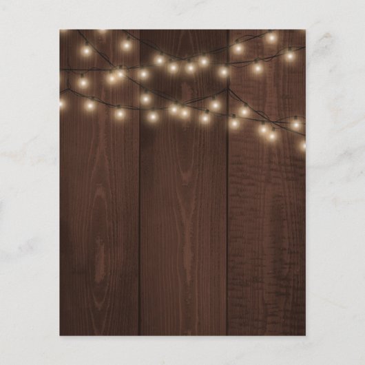 予算の素朴な夏の木のブライダルシャワー招待 (裏面)