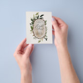 予算の素朴な木切りブライダルシャワー招待 チラシ (手)