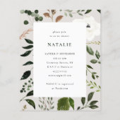 予算の素朴な木切りブライダルシャワー招待 チラシ (裏面)