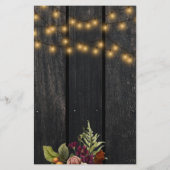 予算の素朴な木材の友達夕食の招待 チラシ (裏面)