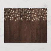 予算の素朴な白いガウンのブライダルシャワー招待 (裏面)