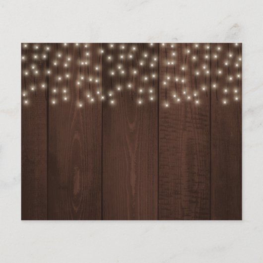 予算の素朴な白いガウンのブライダルシャワー招待 (裏面)