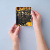 予算の素朴な秋の男の赤ちゃんシャワーの招待 チラシ (手)