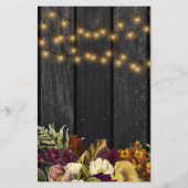 予算の素朴な秋フローラブライダルシャワー招待 チラシ (裏面)