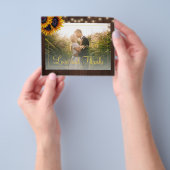 予算の素朴な結婚ひまわり感謝していのあなた チラシ (手)