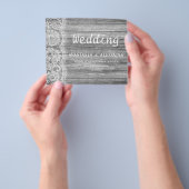 予算の素朴な結婚式招待状。 チラシ (手)