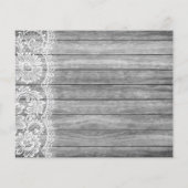 予算の素朴な結婚式招待状。 チラシ (裏面)