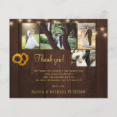 予算の素朴な5枚の写真結婚コラージュ感謝していのあなた (裏面)