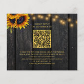 予算の素朴なQRコードフォト結婚式招待状 チラシ (裏面)