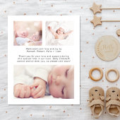 予算の紹介4枚の写真の誕生のお知らせ