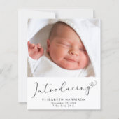 予算の紹介4枚の写真の誕生のお知らせ (正面)