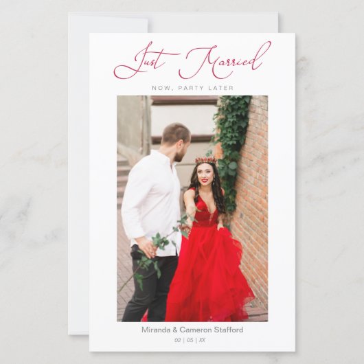 予算の結婚たった今結婚しました展開写真 (正面)