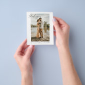 予算の結婚サンキューカード写真ミニマル チラシ (手)