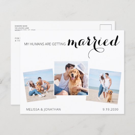 予算の結婚写真コラージュ日付QRコードの保存 (正面/裏面)