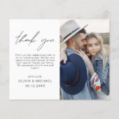 予算の結婚写真最小主義サンキューカード チラシ (正面)