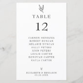 予算の結婚座席表のミニマリスト (正面)