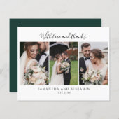 予算の結婚式の日フォトコラージュありがとう (正面/裏面)