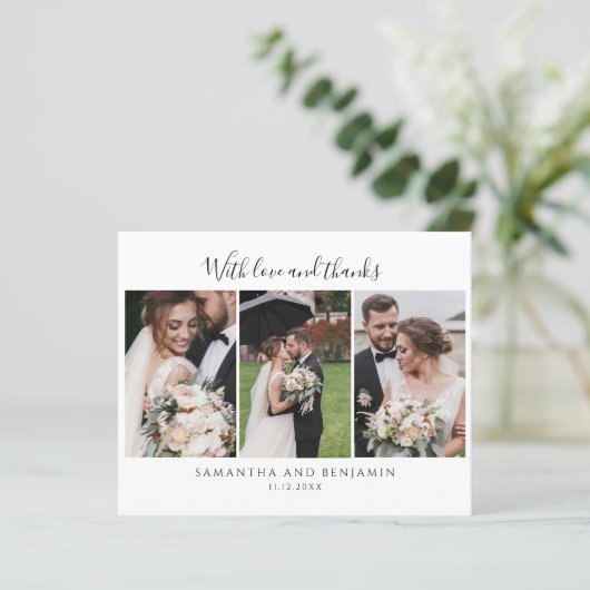 予算の結婚式の日フォトコラージュありがとう (スタンド正面)