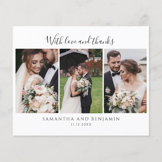 予算の結婚式の日フォトコラージュありがとう (正面)