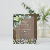 予算の結婚式招待状救日 – 緑 (スタンド正面)